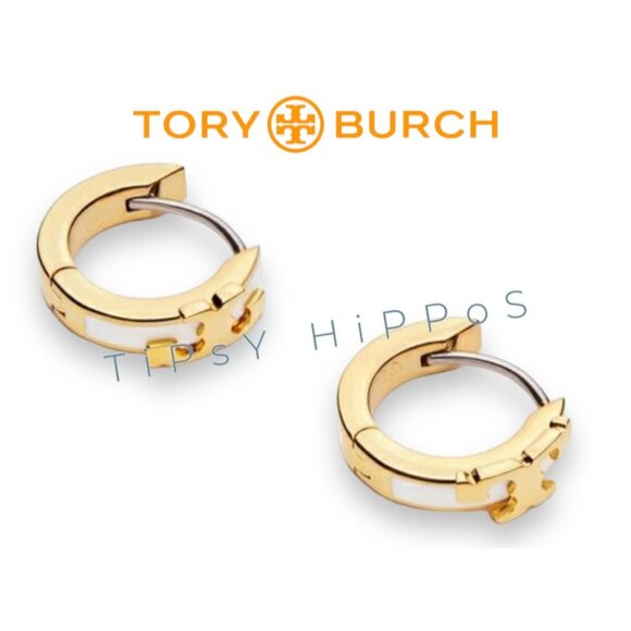 Stunning tory burch serif bangle bracelet and earring set - Picture 3 of 7
